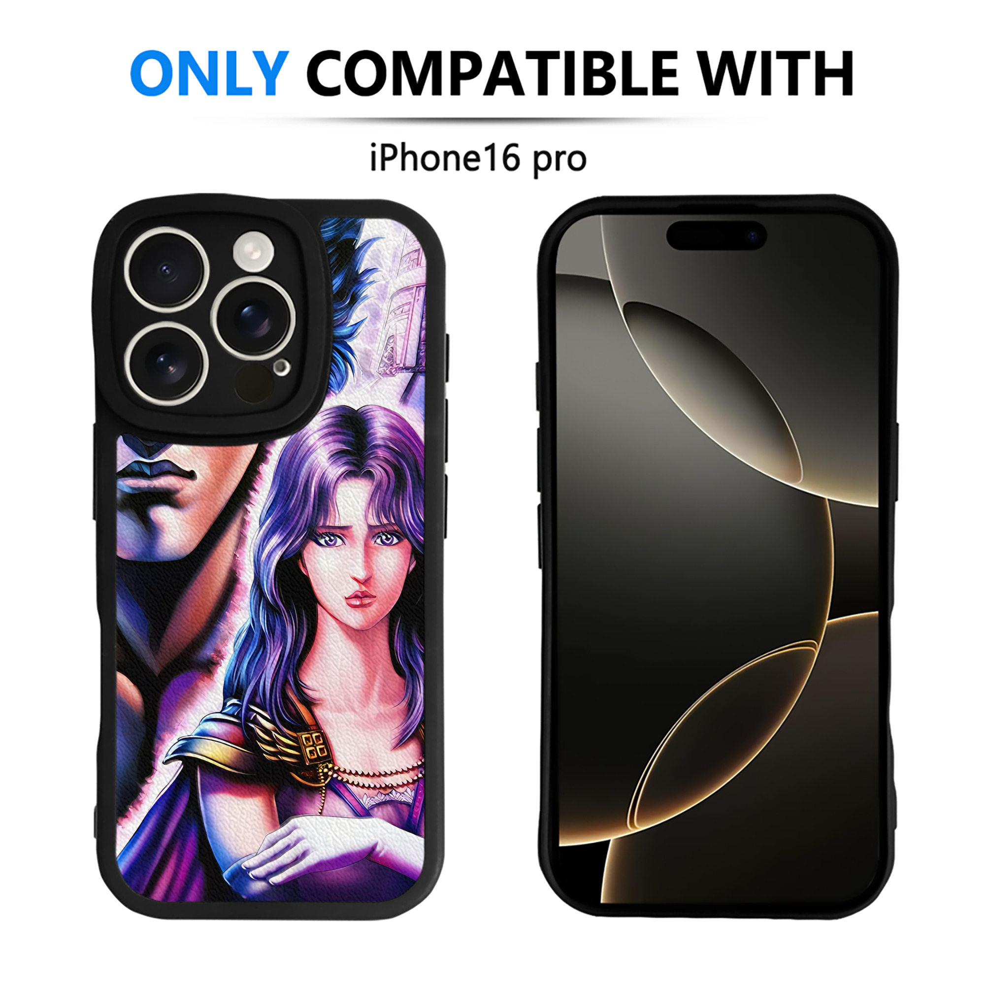 （画像用） 北斗の拳 Fist of the North Star 【iPhone 16シリーズ対応】シリコンスマホケース（レザー調） 材質：シリコン